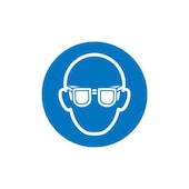 Gebotsschild, Augenschutz benutzen, Aufkleber, Folie, Ø 100mm
