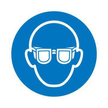 Gebotsschild, Augenschutz benutzen, Aufkleber, Folie, Ø 100mm