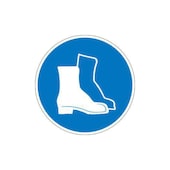 Gebotsschild, Fußschutz benutzen, Aufkleber, Folie, Ø 200mm