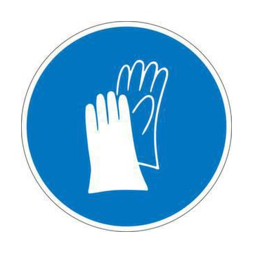 Gebotsschild, Handschutz benutzen, Wandschild, Alu, Ø 100mm