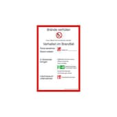 Brandschutzschild, Brandschutzverordnung Teil A, Verhalten im Brandfall