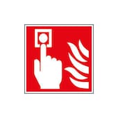 Brandschutzschild, Brandmelder, Aufkleber, Folie, langnachleuchtend