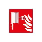 Brandschutzschild, Löschschlauch, Wandschild, Alu, langnachleuchtend