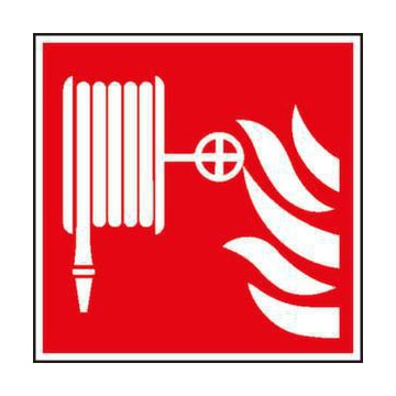 Brandschutzschild, Löschschlauch, Wandschild, Alu, langnachleuchtend
