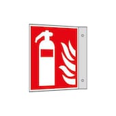 Brandschutzschild, Feuerlöscher, Fahnenschild, Alu, langnachleuchtend