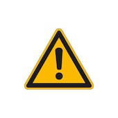 Warnschild, allgemeines Warnzeichen, Wandschild, Alu, HxB 100x100mm