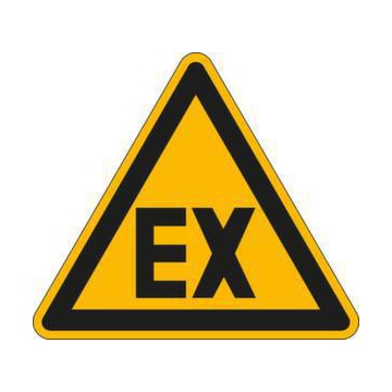 Warnschild, Warnung v. explosionsfähiger Atmosphäre, Wandschild, Alu