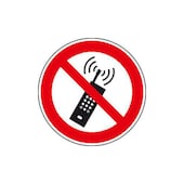 Verbotsschild, Mobilfunk verboten, Aufkleber, Folie, Standard, Ø 100mm