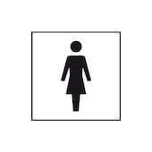 Türschild, WC Damen, Folie, selbstklebend, HxB 150x150mm