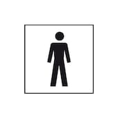 Türschild, WC Herren, Folie, selbstklebend, HxB 150x150mm