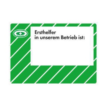 Wandschild, Ersthelfer...+Freitext, Alu, HxB 210x297mm