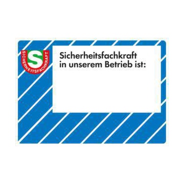 Wandschild, Sicherheitsfachkraft...+Freitext, Alu, HxB 210x297mm