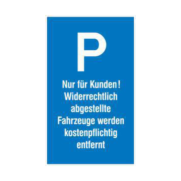 Parkplatzschild,
