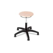 Hocker, Sitz H 390-520mm, Standardsitz Buche, Gestell schwarz, Gleiter