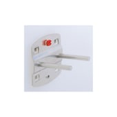 Werkzeughalter, f. Lochplatte, doppelt, L 50mm, Ende gerade, alufarben