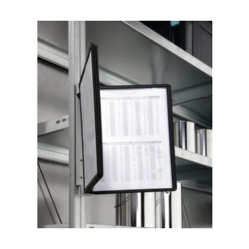 Wand-Sichttafelsystem,DIN A4,hoch,5 Tafeln,schwarz,Wandhalter magnetisch