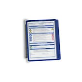 Wand-Sichttafelsystem,DIN A4,hoch,5 Tafeln,blau,Wandhalter magnetisch