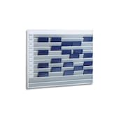 Auftragsplaner, 10 Fächer, HxB 1278x1575mm, Ablage(n) Kunststoff, grau