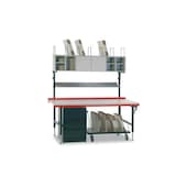 Gestell,f. Packtisch,HxBxT 1770x40x40mm,z. Schrauben,Stahlrohr,RAL7016