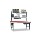 Ablageboden, f. Packtisch, HxBxT 30x1600x400mm, Holz, hellgrau