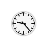 Wanduhr, Funk, Balkenziffern, Ziffernblatt weiß, Ø 500mm, Gehäuse RAL9002