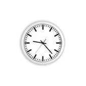 Bahnhofsuhr,Quarz,Balkenziffern,Ziffernblatt weiß,Ø 300mm,Gehäuse silber