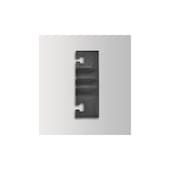 Kabelbrücke,Endstück,BxT 283x600mm,Überfahr H 75mm,Hartgummi,gelb/schwarz