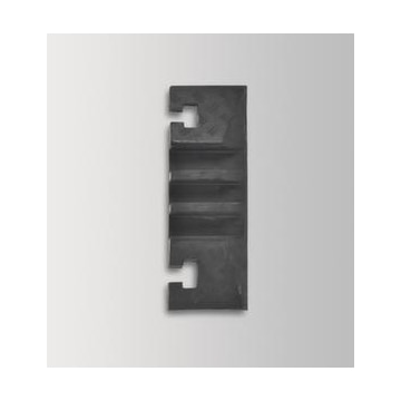 Kabelbrücke,Endstück,BxT 283x600mm,Überfahr H 75mm,Hartgummi,gelb/schwarz