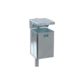 Abfallbehälter, f. außen, 50l, HxBxT 525x310x310mm, Boden