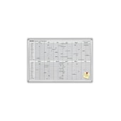 Personal-/Projektplaner,HxB 600x900mm,magnethaftend,Tafel weiß,m. Raster