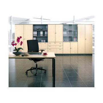 Büroschrank,HxBxT 1920x800x430mm,Dekor Korpus Nussbaum,Dekor Front weiß