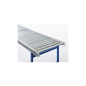 Rollenbahn, Tragrolle Stahl, Rollen Ø 50mm, Bahn LxB 1, 5m x 800mm