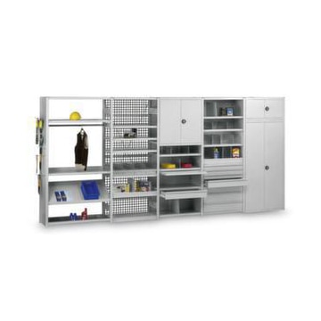 Seitenwand, f. Steckregal, HxT 2000x500mm, verzinkt, Vollblech