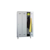 Abteilschrank,RAL7035,HxBxT 1850x900x500mm,3 Abt.,Abt. B 300mm,Drehriegel