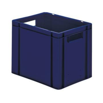 Euronorm-Stapelbehälter,HxLxB 320x400x300mm,29l,PP,blau,Wände geschlossen