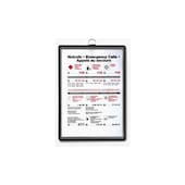 Aushangtasche, DIN A4, hoch, schwarz, m. Metallöse