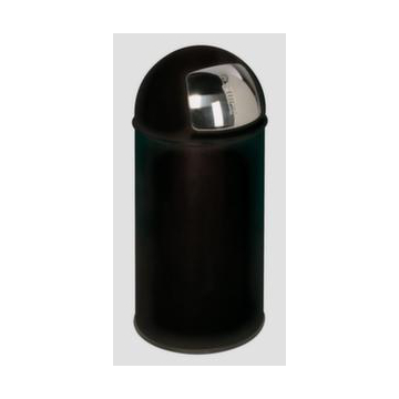 Abfallbehälter,50l,HxØ 740x350mm,Innenbehälter Stahl,Korpus Stahl RAL9005
