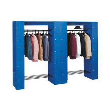 Schließfach-Garderobe,HxBxT 1950x2840x480mm,Korpus RAL7021,Front RAL3003