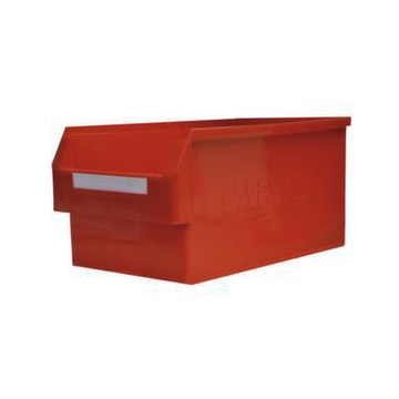 Sichtlagerkasten, HxBxT 250x300x500/450mm, PE, rot