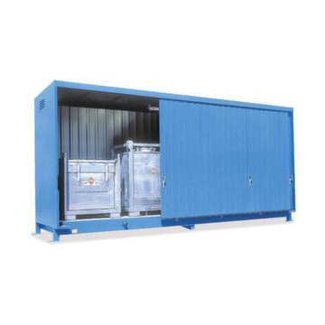 Gefahrstoff-Regalcontainer,max. 6xKTC/IBC,stehend,HxBxT 2245x6940x1530mm