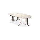 Klapptisch, HxBxT 740x1600x700mm, rechteckig, T-Fuß schwarz, Rundrohr