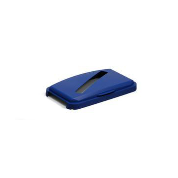 Auflagedeckel für Papier, f. Wertstoffbehälter 60l, PP, blau