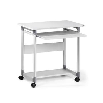 PC-Tisch, HxBxT 770x750x530mm, 2 Böden, Tastaturauszug, Ebenen lichtgrau