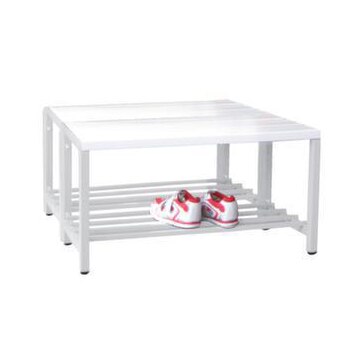 Doppelsitzbank,HxLxT 430x1000x740mm,Kunststoffleisten weiß