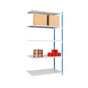 Lagerregal, Anbaufeld, HxBxT 2000x1230x600mm, Fachl. 110kg, 5xBlechboden