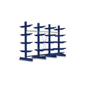 Kragarmregal, Grund+Anbau, HxBxT 1980x3235x900mm, 4 Ständer, RAL5010