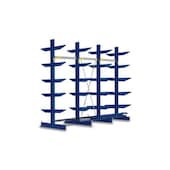 Kragarmregal, Grund+Anbau, HxBxT 2480x3245x1120mm, 4 Ständer, RAL5010