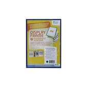 Inforahmen, DIN A4, Hoch-/Querformat, blau, Rückseite selbstklebend