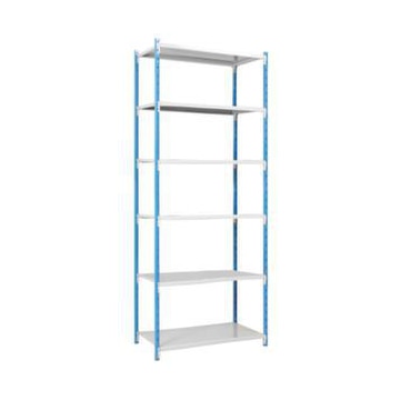 Lagerregal, Grundfeld, HxBxT 2500x970x400mm, Fachl. 125kg, 6xBlechboden