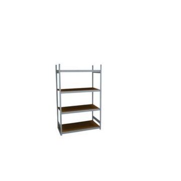 Weitspannregal,Grundfeld,HxBxT 2500x1570x835mm,Fachl. 350kg,4xHolzboden